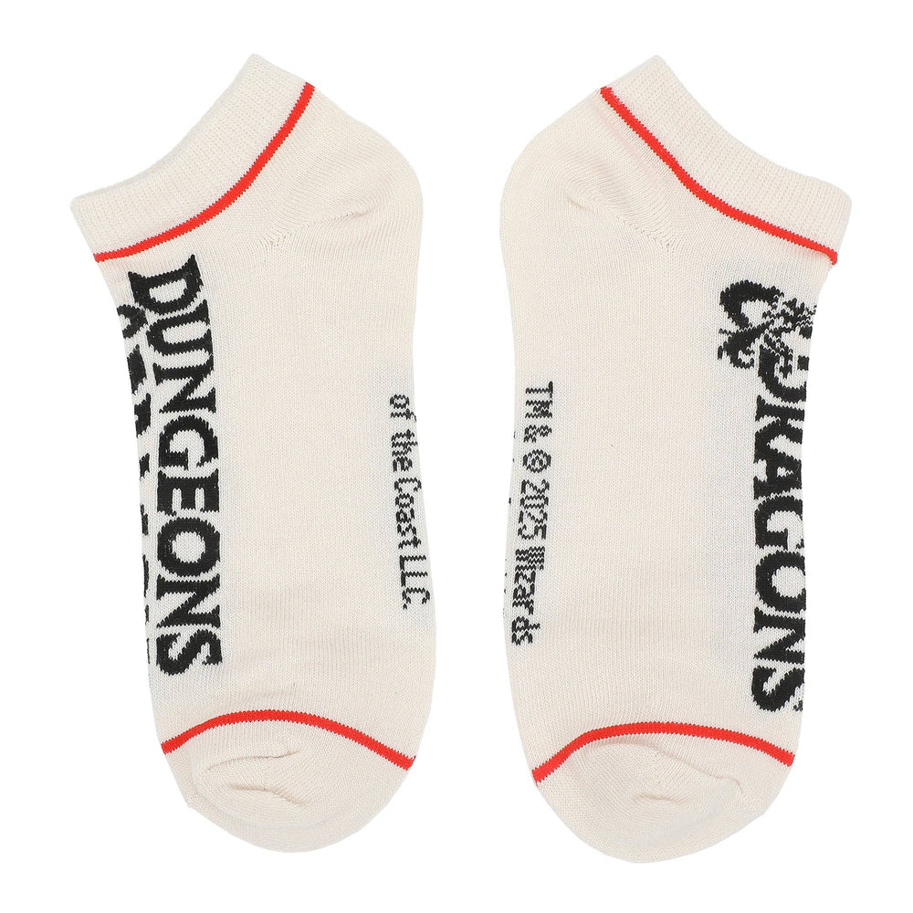 Dungeons & Dragons Logo, Verbiage, and Dice Womens Ankle Socks 5 Pack