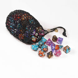 Hero's Chainmail Dice Bag - Black