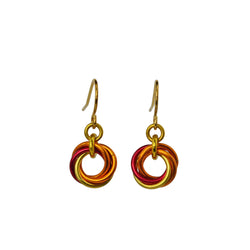 Knotted Metal Mini Earring - Flame