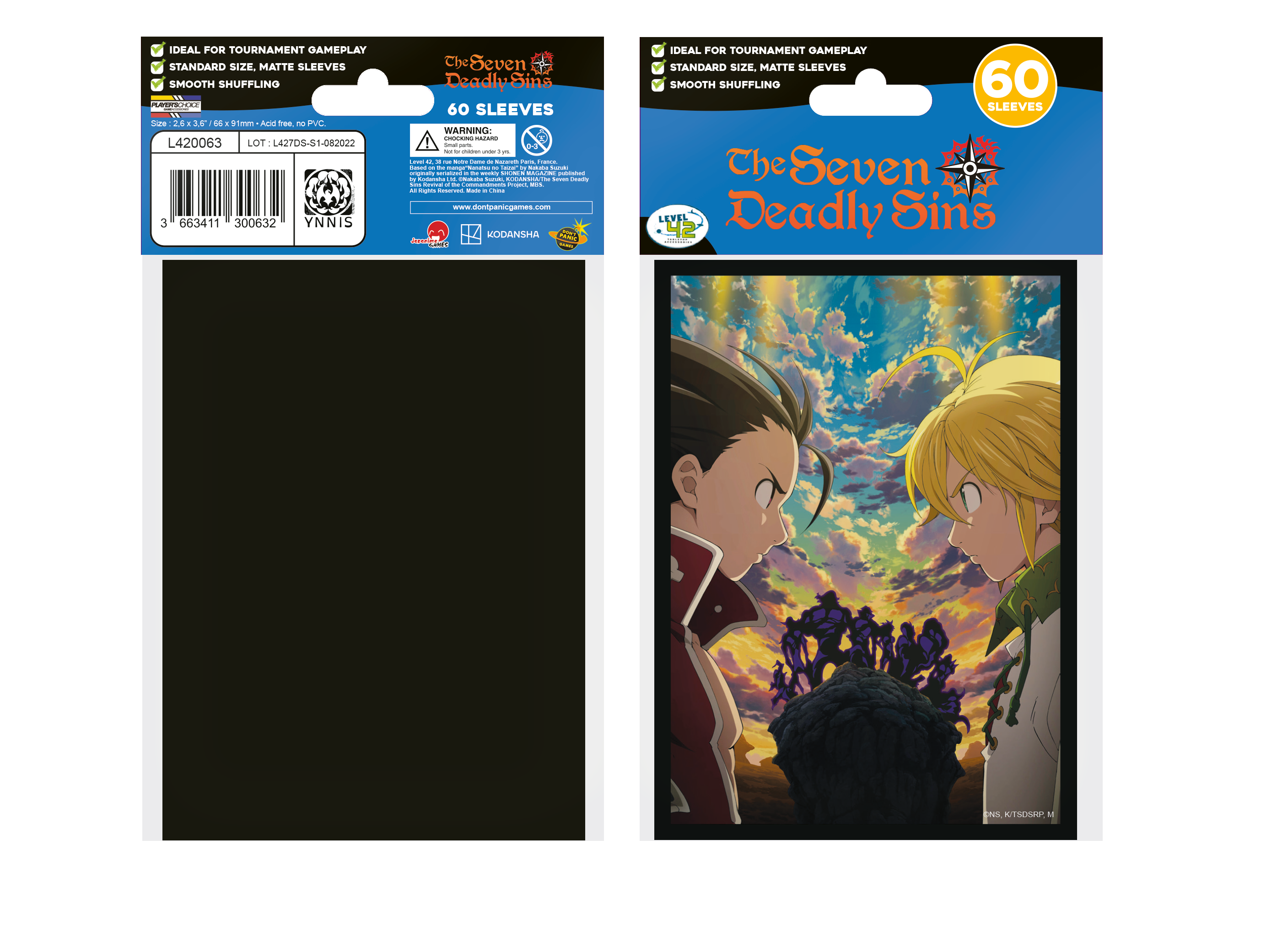 Officially Licensed 7 Deadly Sins Std Sleeves Confrontation