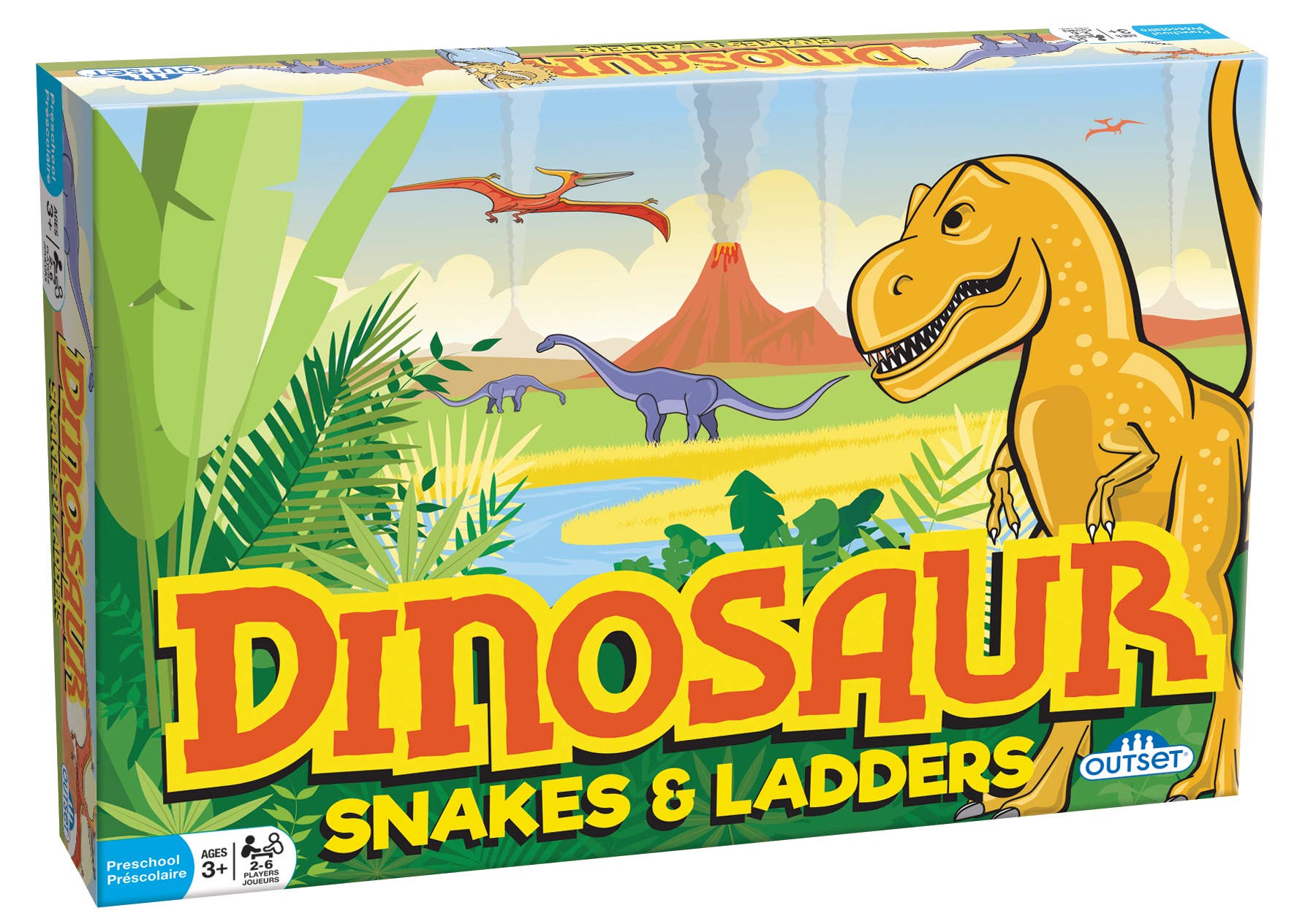 Dinosaur Snakes and Ladders (Vintage Design)  Board Game
