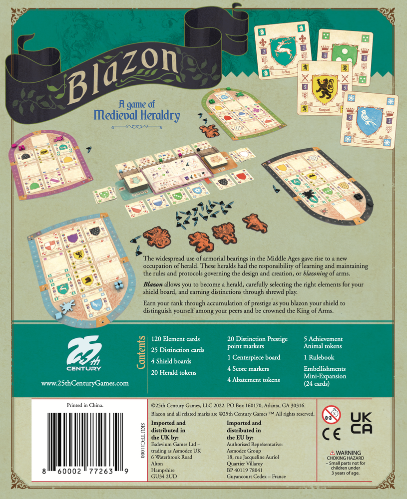 Blazon - Heraldic Shield Design Board Game