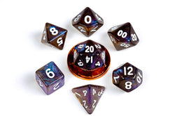 10mm Mini Dice Acrylic Polyhedral Set (24 Options): Red and Blue with White Numbers