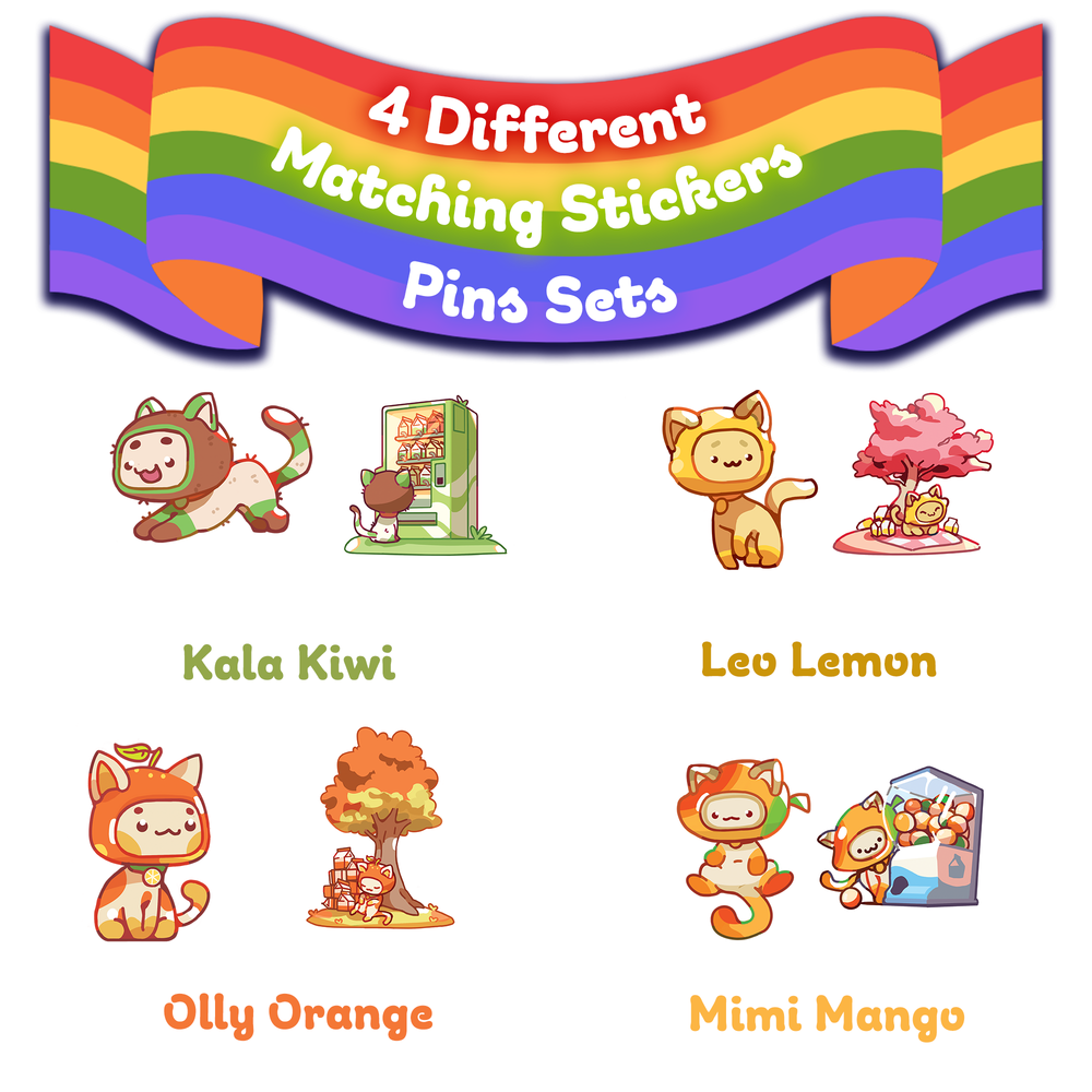 Milk Carton Mystery Dice 12 Pack Different Fruit Kawaii Cats