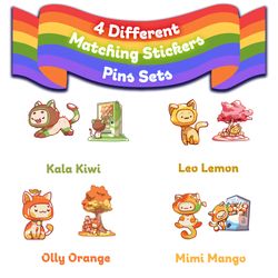 Milk Carton Mystery Dice 12 Pack Different Fruit Kawaii Cats