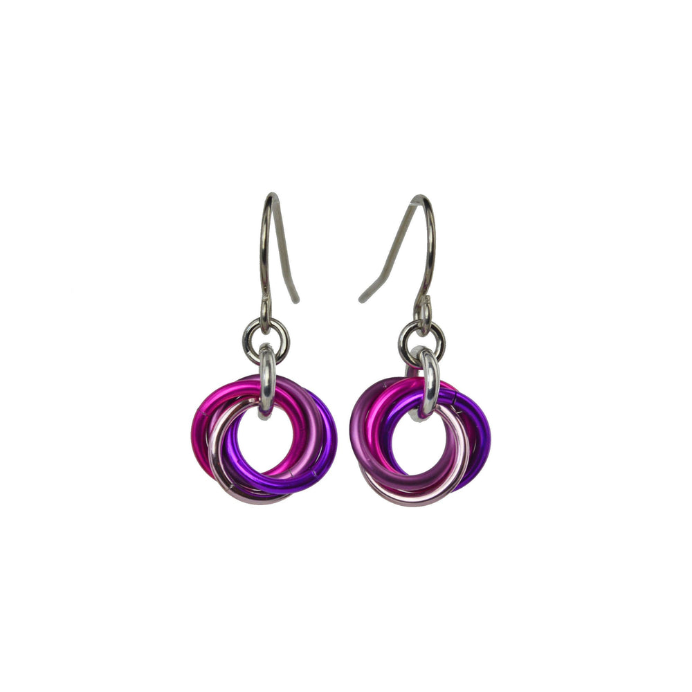 Knotted Metal Mini Earring - Shades of Violet
