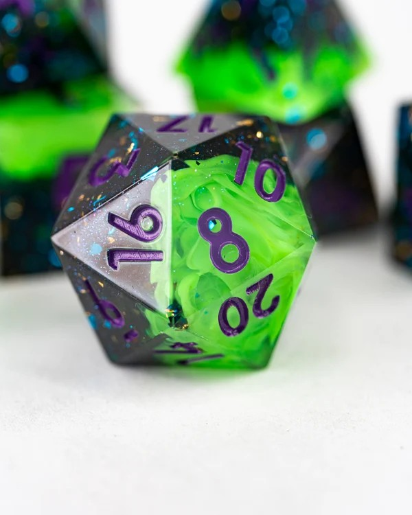 Denner Resin | 7 Piece Sharp Edge Dice Set