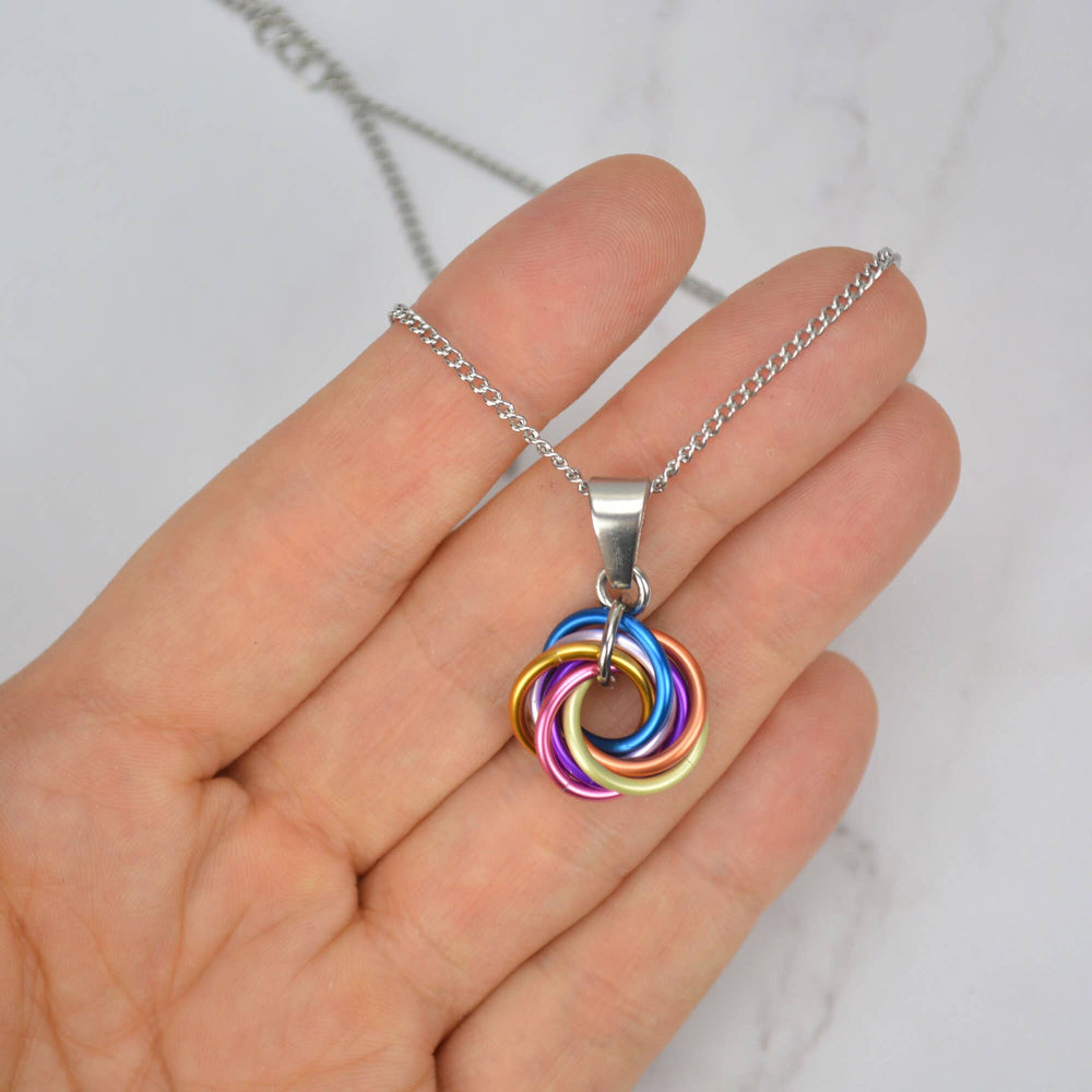 Xenogender Pride Pendant - Small Swirl