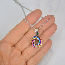 Xenogender Pride Pendant - Small Swirl