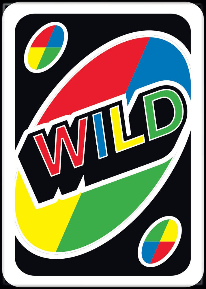 Mattel UNO Wild Card 2.5" X 3.5" Magnet