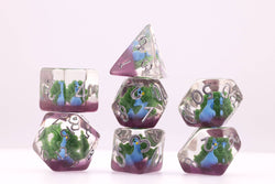 Vibrant Peacock RPG Dice Set