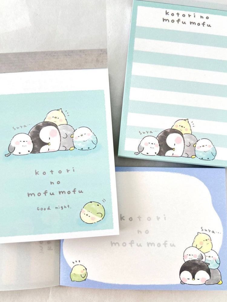 212233 Birds kotori no mufu mofu Mini Notepad-10