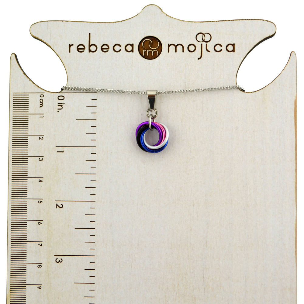 Genderfluid Pride Pendant - Small Swirl