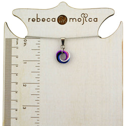 Genderfluid Pride Pendant - Small Swirl