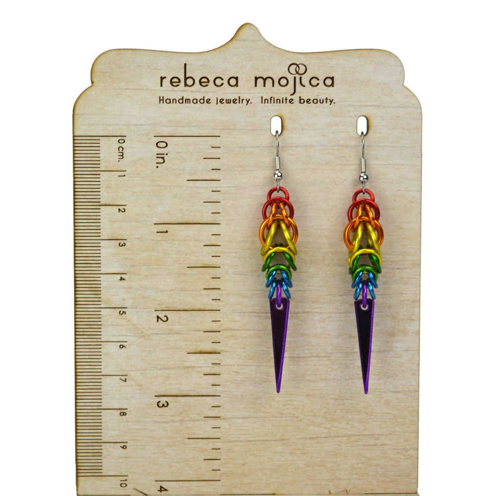 LGBTQ Rainbow Pride - Spike Earring: Mirror Spike