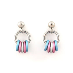 Transgender Pride - Tiny Hoop Flag Earring: Bold