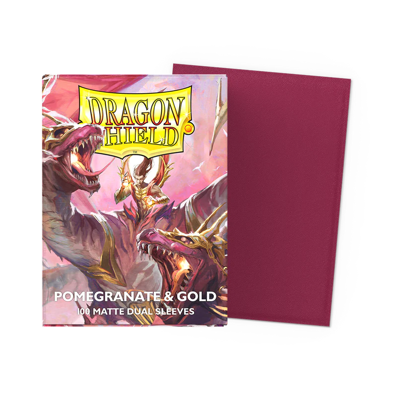 Dragon Shield Standard Dual Matte — Pomegranate and Gold
