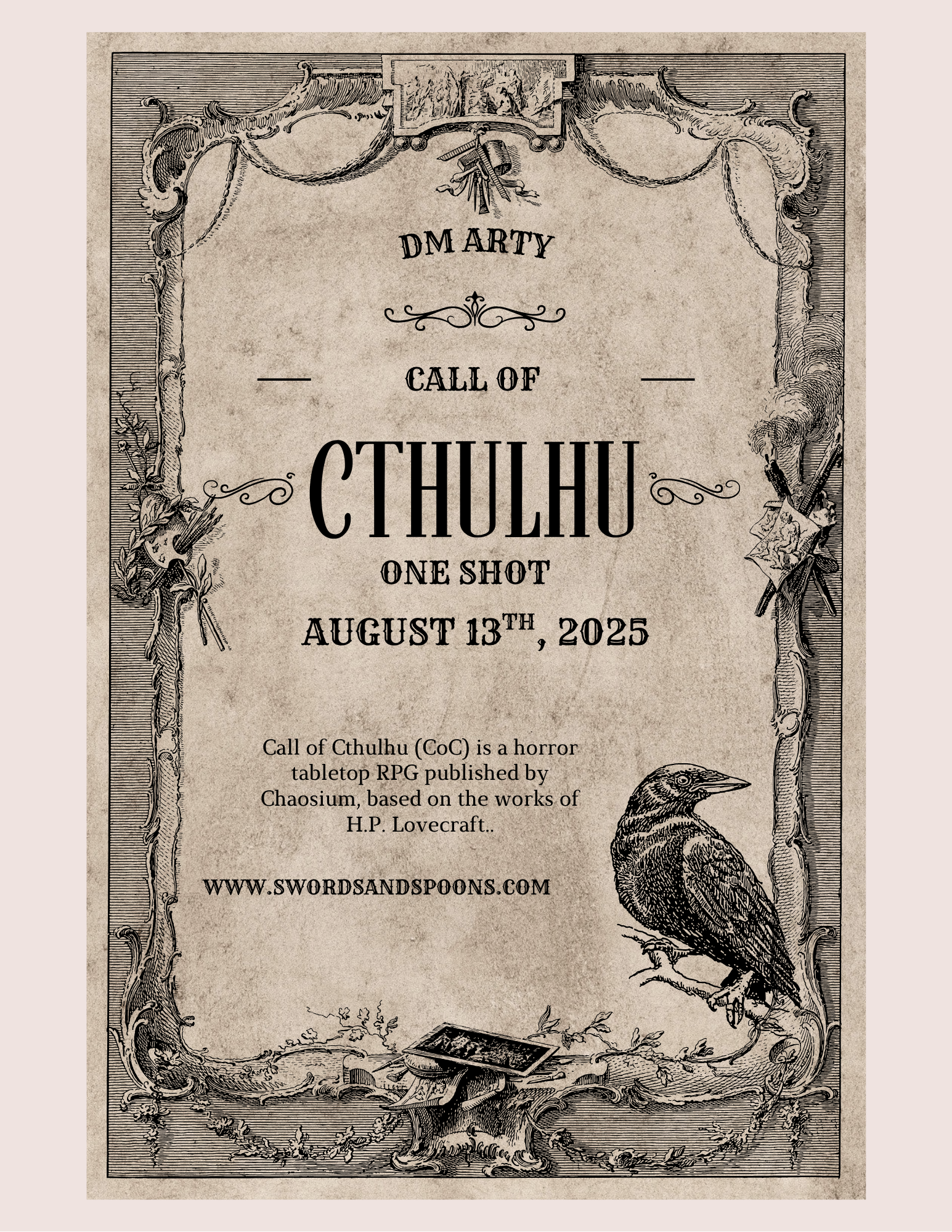 Call of Cthulhu-RPG One Shot August 13th