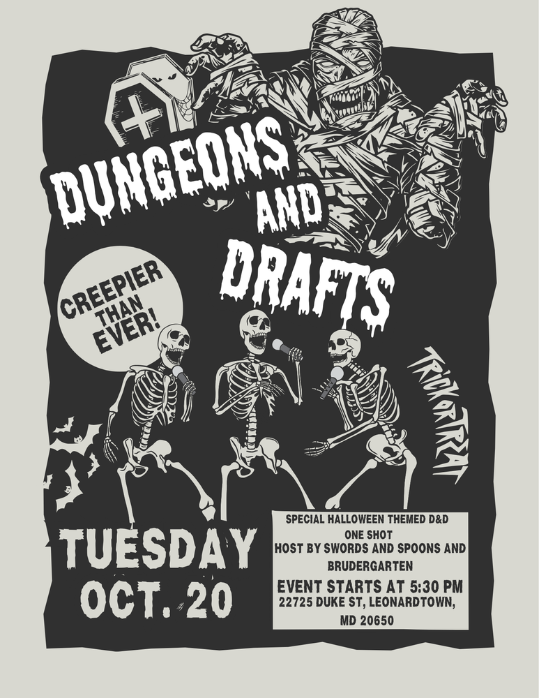 Dungeons & Drafts – A D&D One-Shot at Brudergarten (Spooky Edition)