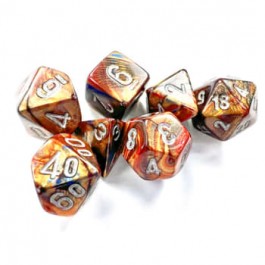 Chessex 7-Die Set Mini Lustrous - Gold/Silver