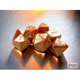Chessex 7-Die Set Mini Glitter - Gold/Silver