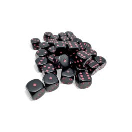 Chessex 12mm d6 (36) Opaque - Black/Pink