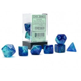 Chessex 7-Die Set Gemini Luminary - Blue-Blue/Light Blue