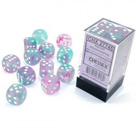 Chessex 16mm d6 (12) Luminary Nebula - Wisteria/White
