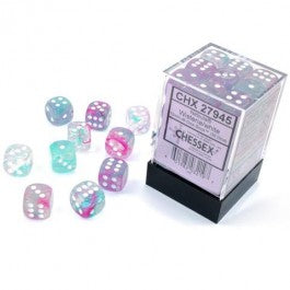 Chessex 12mm d6 (36) Luminary Nebula - Wisteria/White