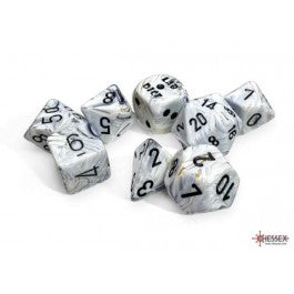 Chessex 7-Die Set Marble - Calcite/Black