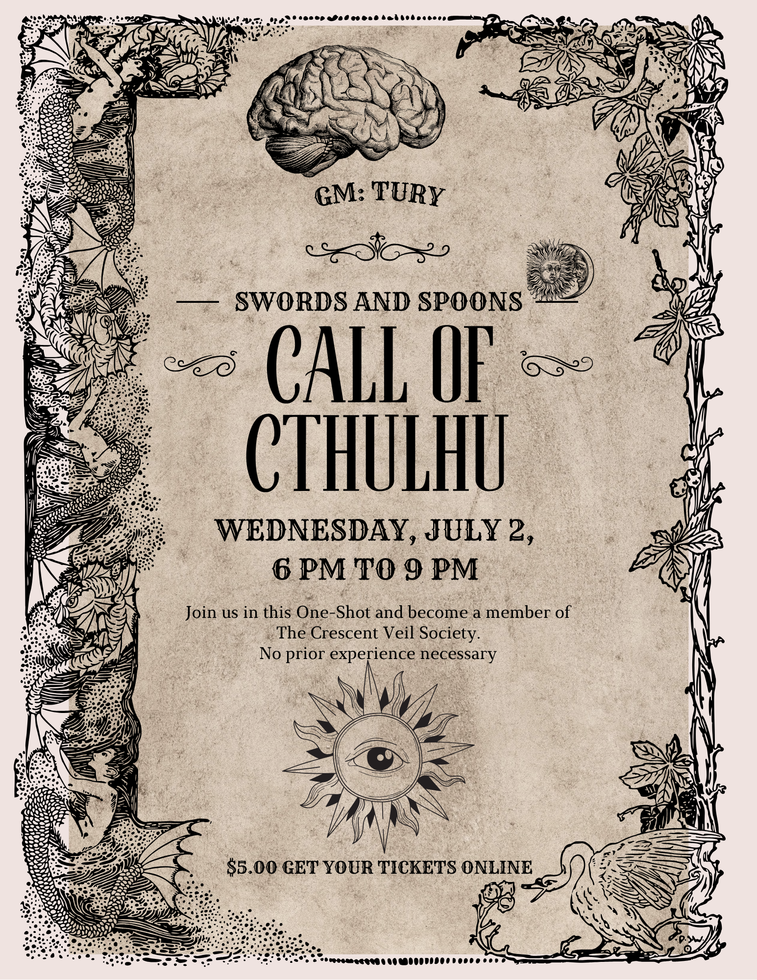Call of Cthulhu-RPG One Shot July 2nd