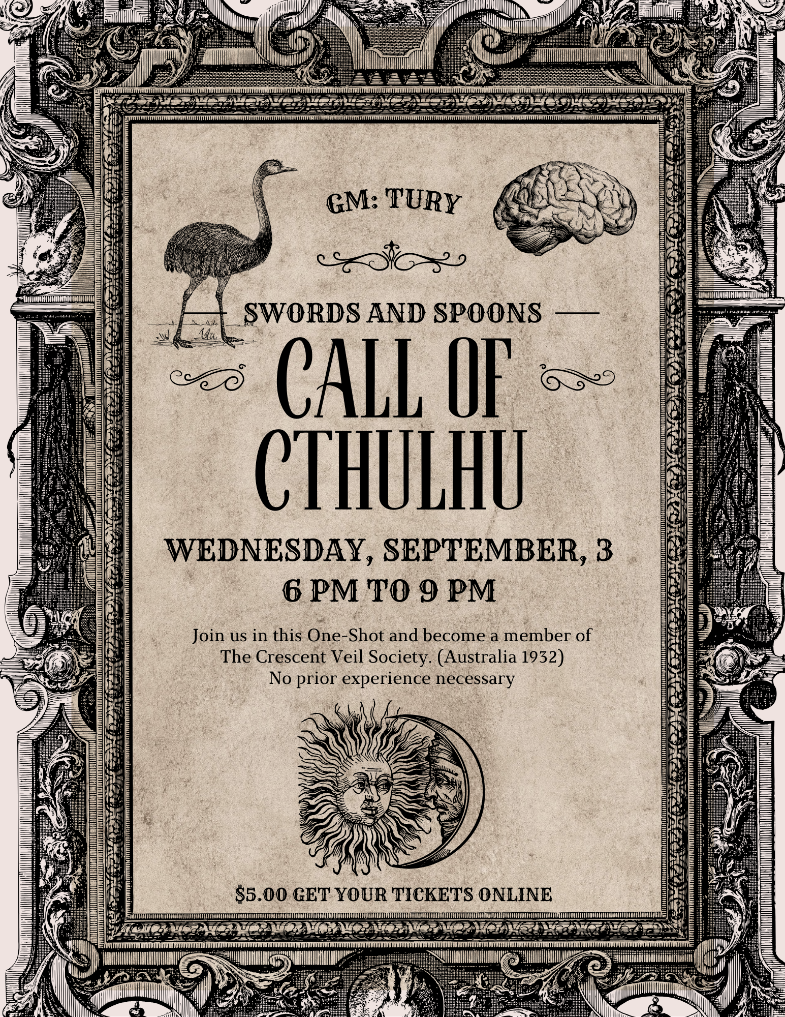 Call of Cthulhu-RPG One Shot September