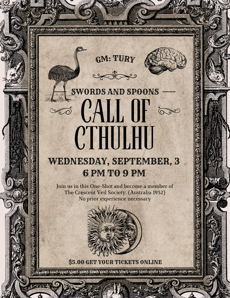 Call of Cthulhu-RPG One Shot September