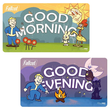Fallout Vault Boy Good Morning / Good Evening Double Sided Playmat