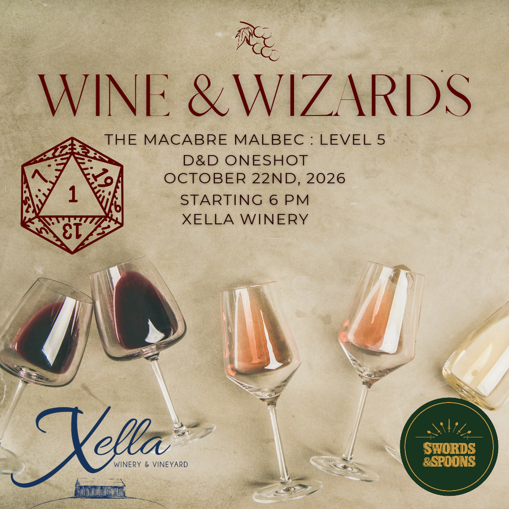 Wine and Wizards – A D&D One-Shot at Xella Winery! October 22nd (Spooky Edition)