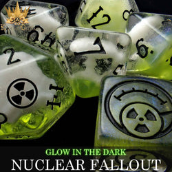Nuclear Fallout - 11 Dice Set (Glow)