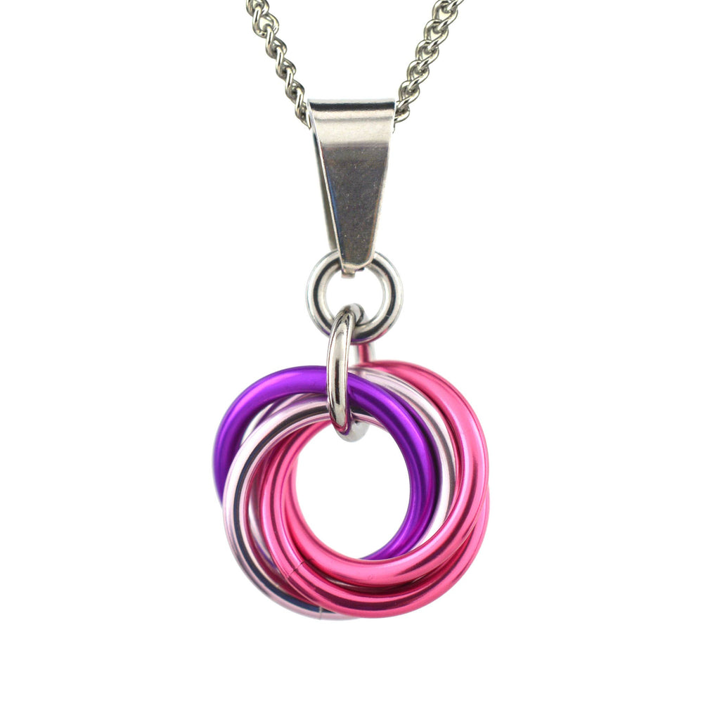 LGBTQ Pride Small Swirl Pendant - 24+ Flags: Lesbian