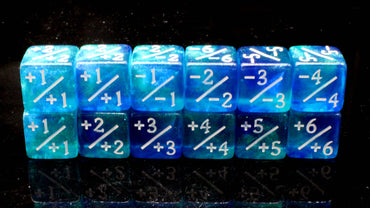 +/- Counter Dice 12ct Set - Galaxy - Deep Space