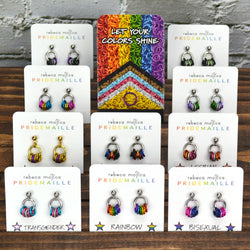 Polyamorous Pride - Tiny Hoop Flag Earring