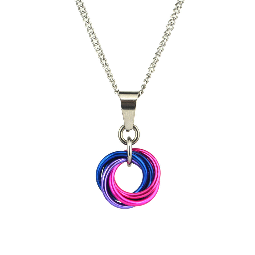 Bisexual Pride Pendant - Small Swirl