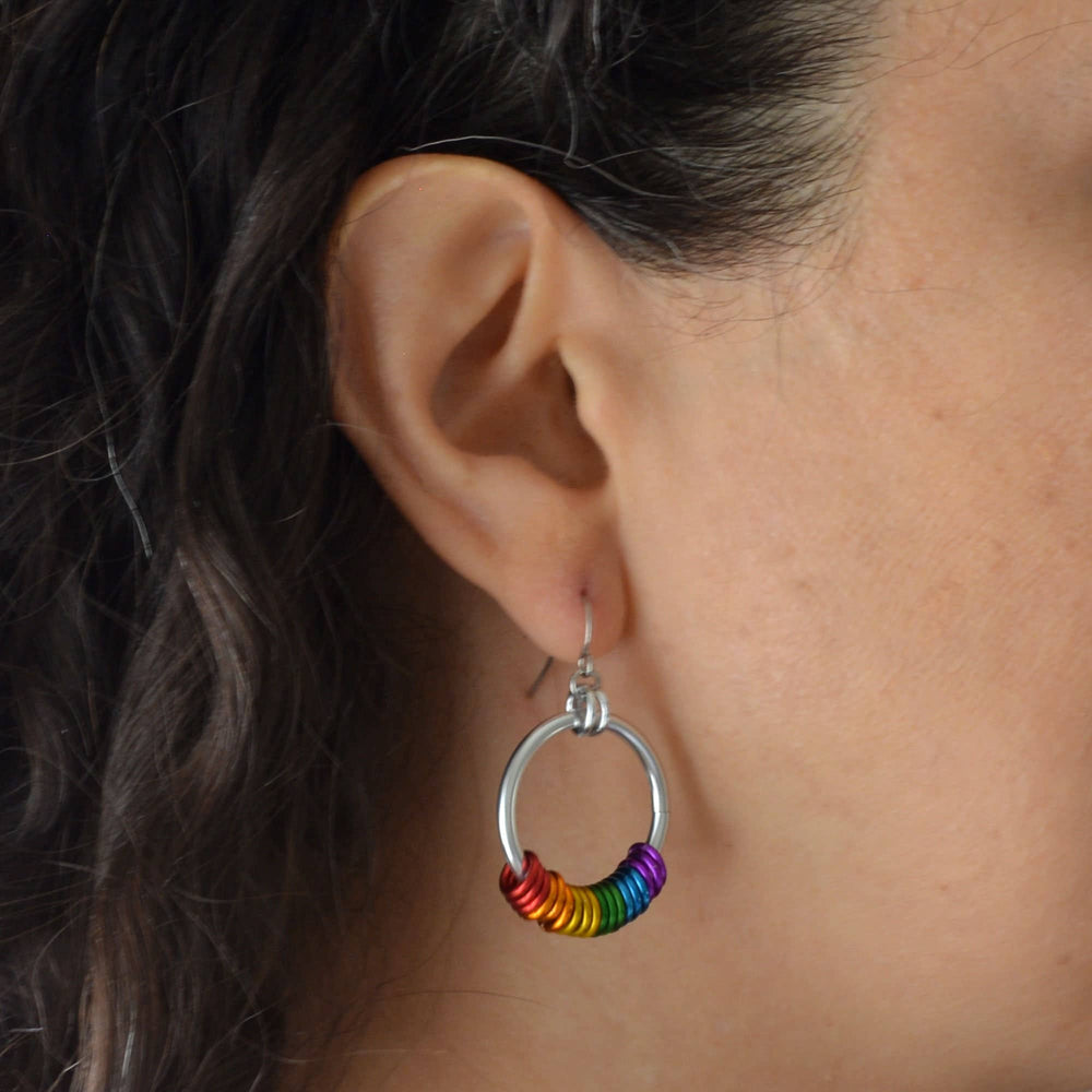 LGBTQ Rainbow Pride - Hoop Earring