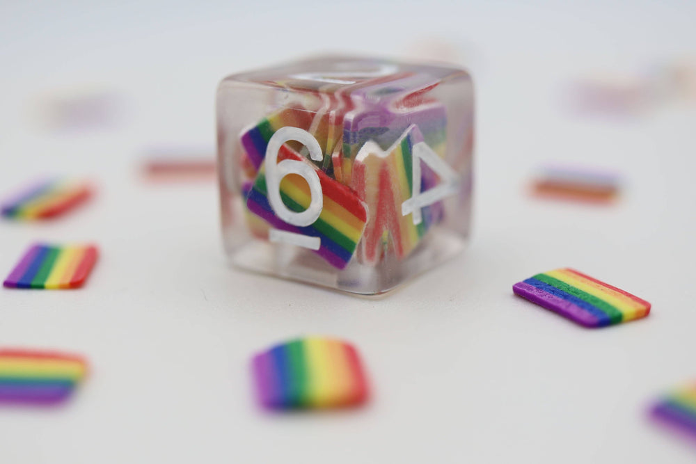 Rainbow Flag RPG Dice Set