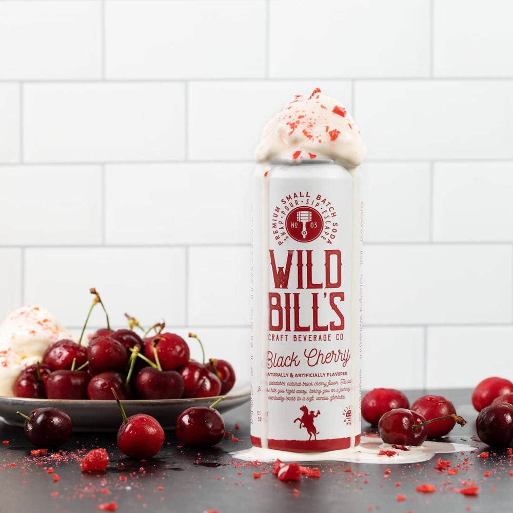 Wild Bill's - Black Cherry: Premium Cane Sugar Soda