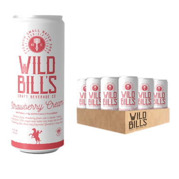 Wild Bill's - Strawberry Cream: Premium Cane Sugar Soda