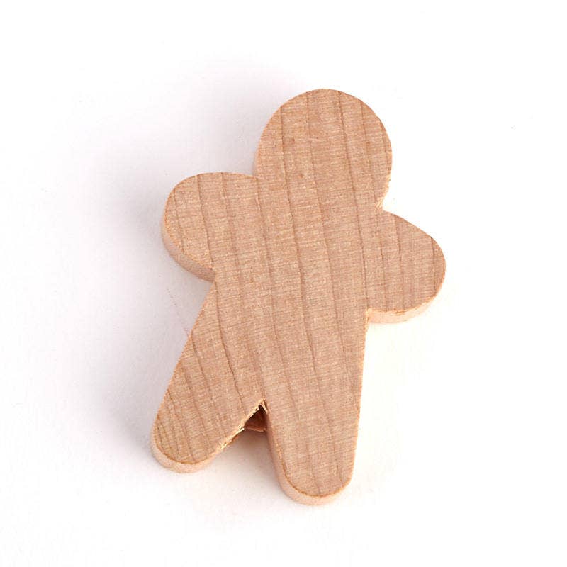 Mini Wood Holiday Cutouts - Pack of 10 - Select Shape: Gingerbread - 1-1/4" x 1-3/4" x 3/16" Thick