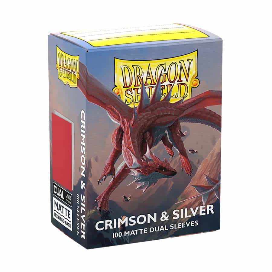 Dragon Shield Standard Dual Matte — Crimson and Silver