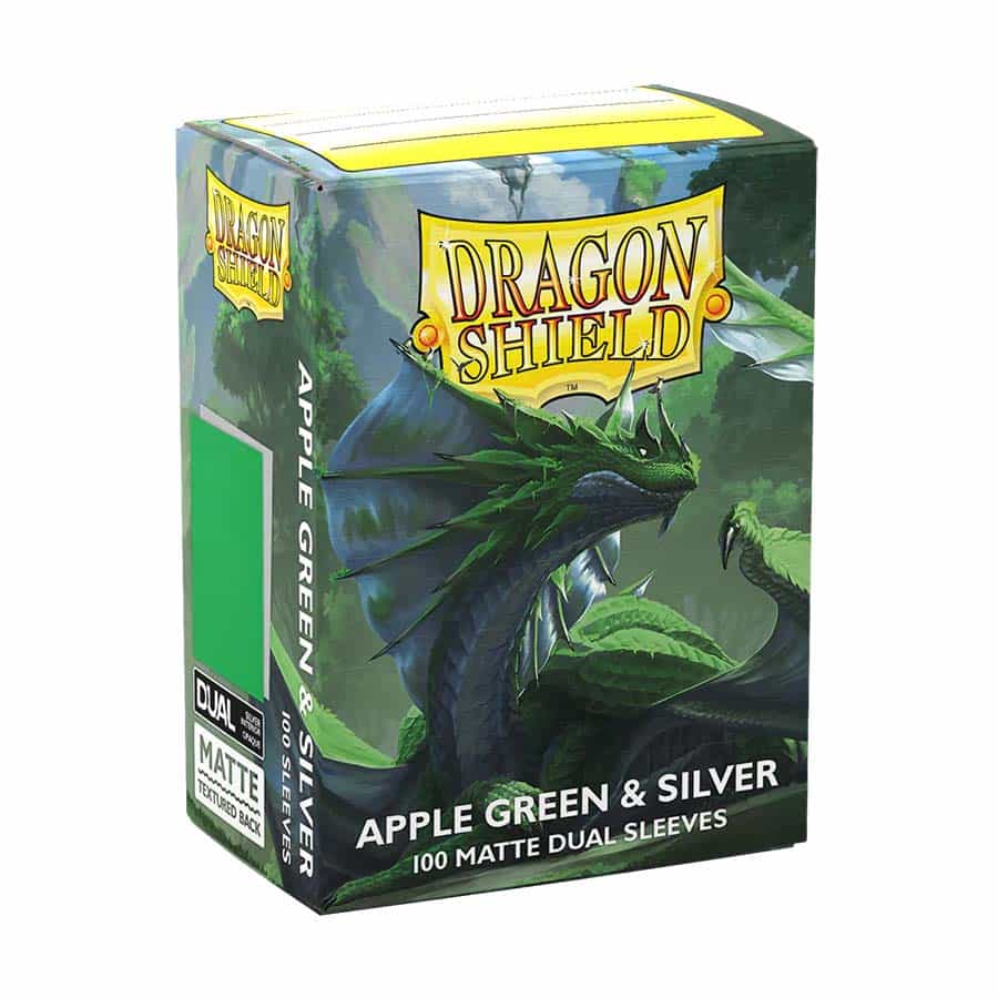 Dragon Shield Standard Dual Matte — Apple Green and Silver