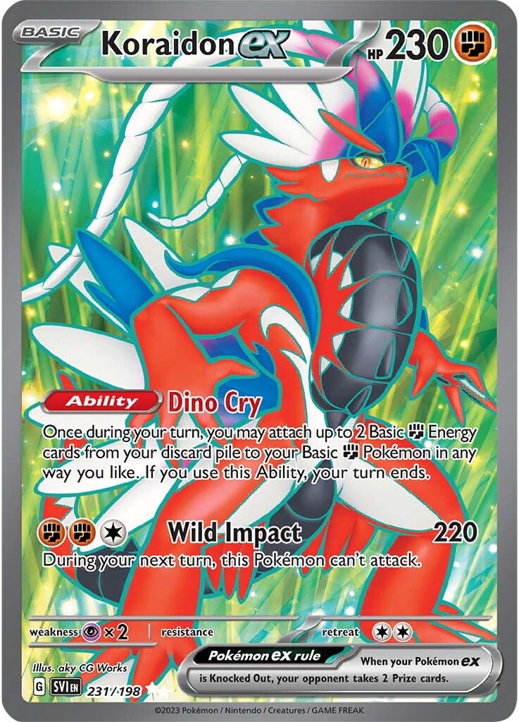 pokemon tcg scarlet and violet 254 198 koraidon ex card Koraidon ex (231/198) [Scarlet & Violet: Base Set]