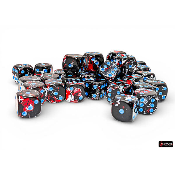 Chessex 12mm d6 (36) Brush Dice - Dark Side