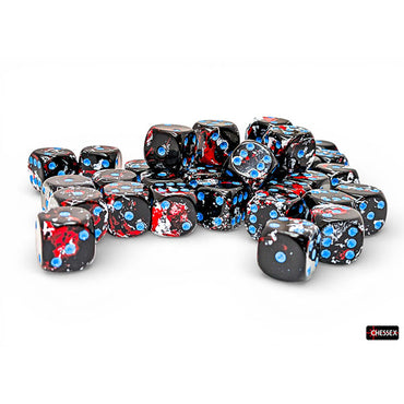 Chessex 12mm d6 (36) Brush Dice - Dark Side